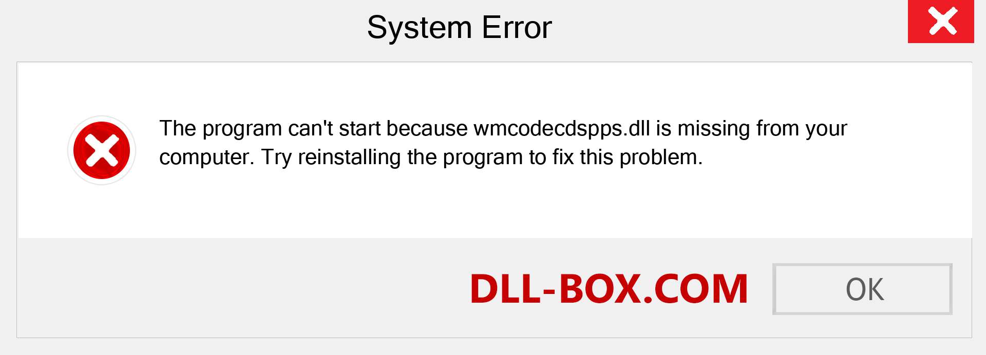  wmcodecdspps.dll file is missing?. Download for Windows 7, 8, 10 - Fix  wmcodecdspps dll Missing Error on Windows, photos, images